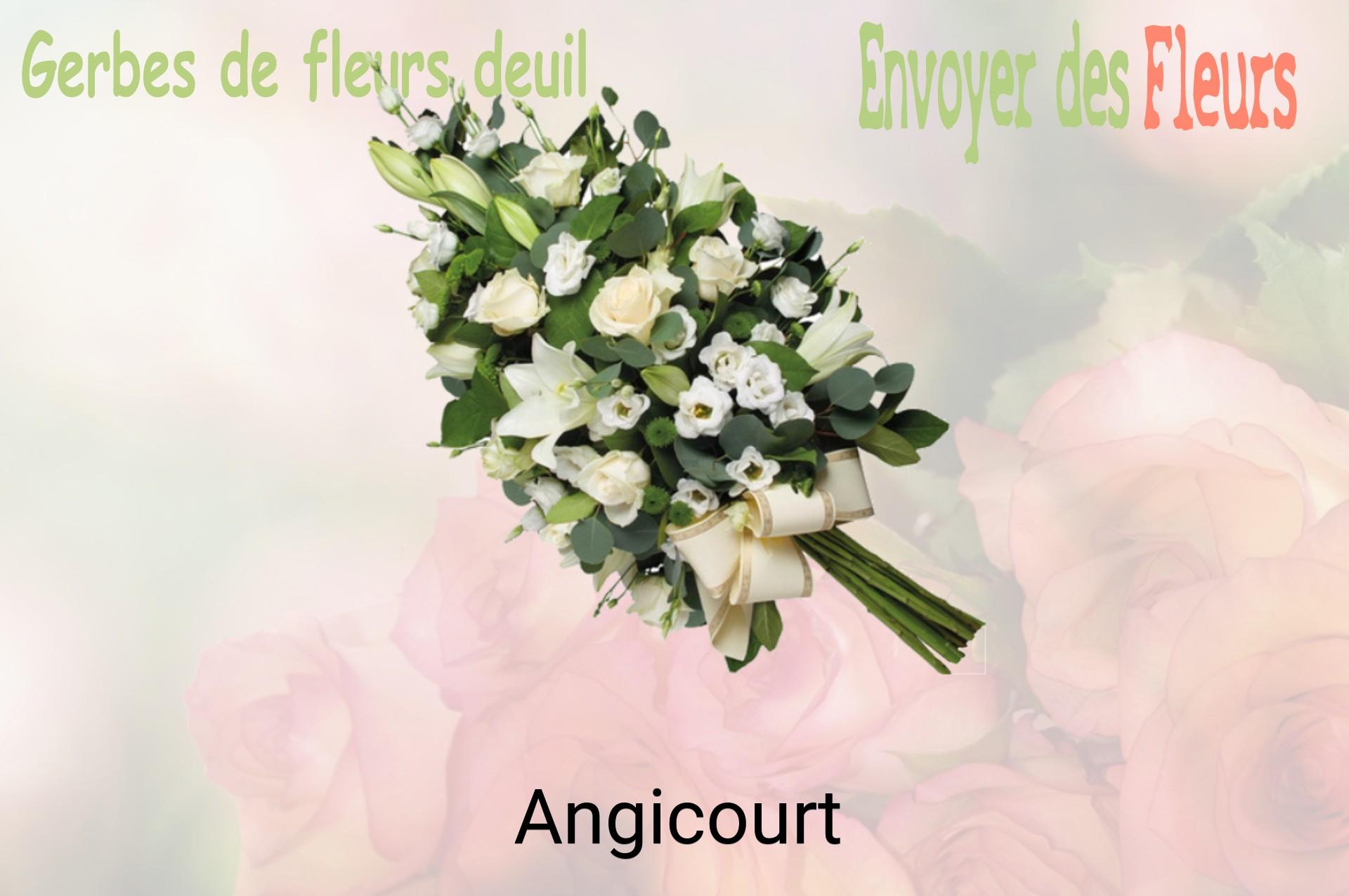 Gerbe de fleurs de deuil livrée à Angicourt